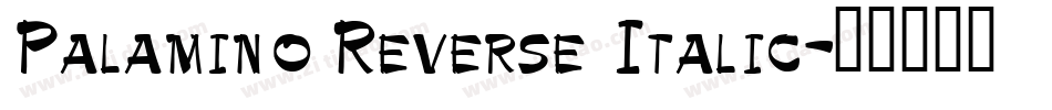 Palamino Reverse Italic字体转换